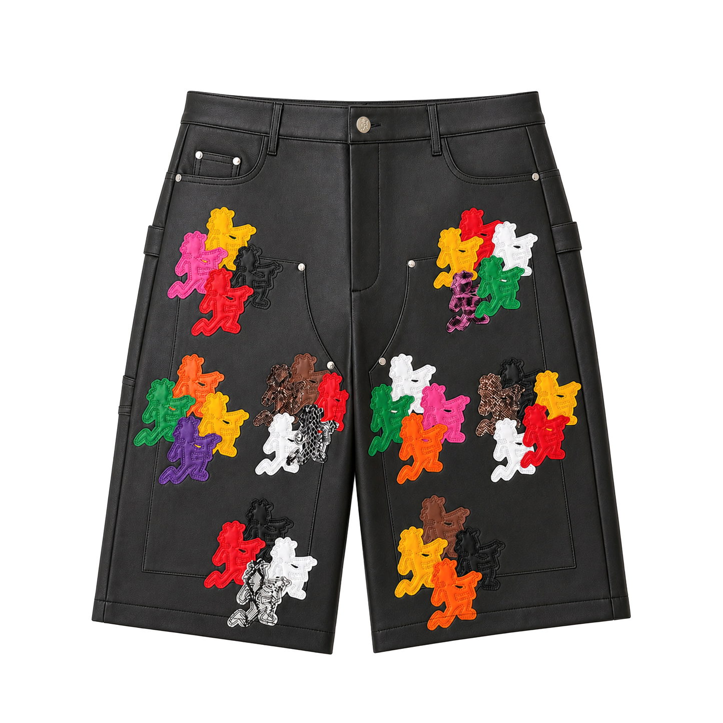 BLACK SPLATTER SHORTS