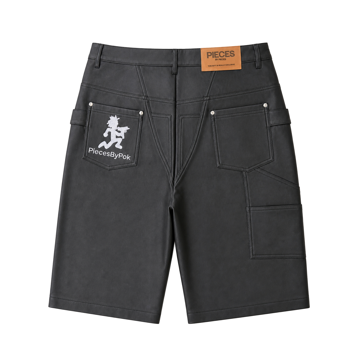 BLACK SPLATTER SHORTS