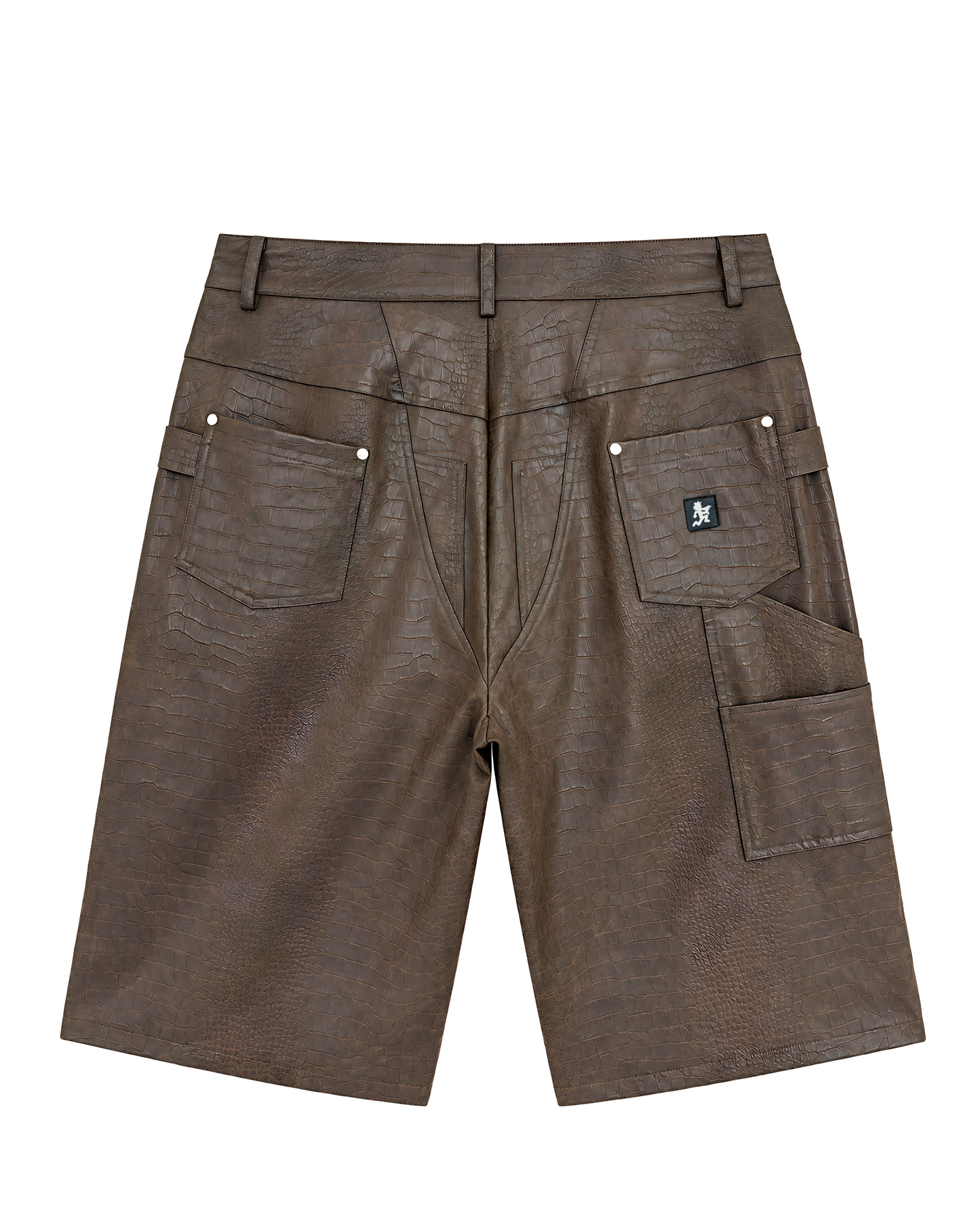 BROWN LEATHER SHORTS