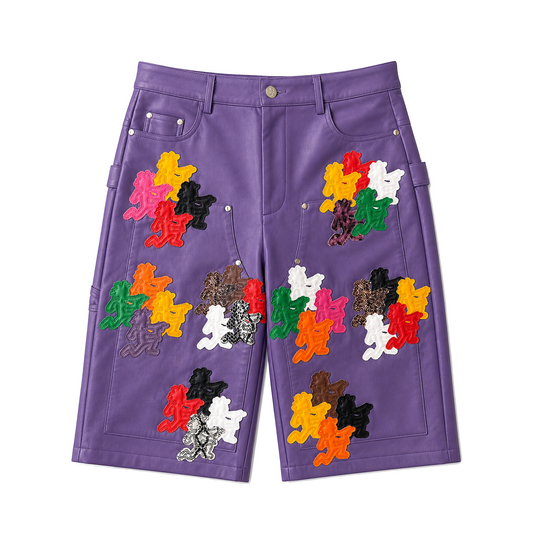 PURPLE SPLATTER SHORTS